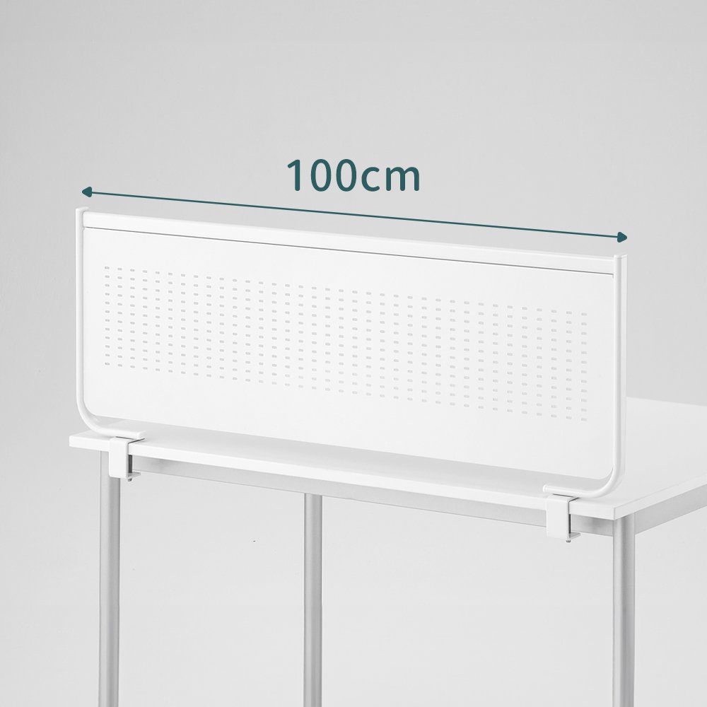 【林製作所】夾具式鐵製洞洞板桌上屏風/隔板/隔屏(寬100cm)