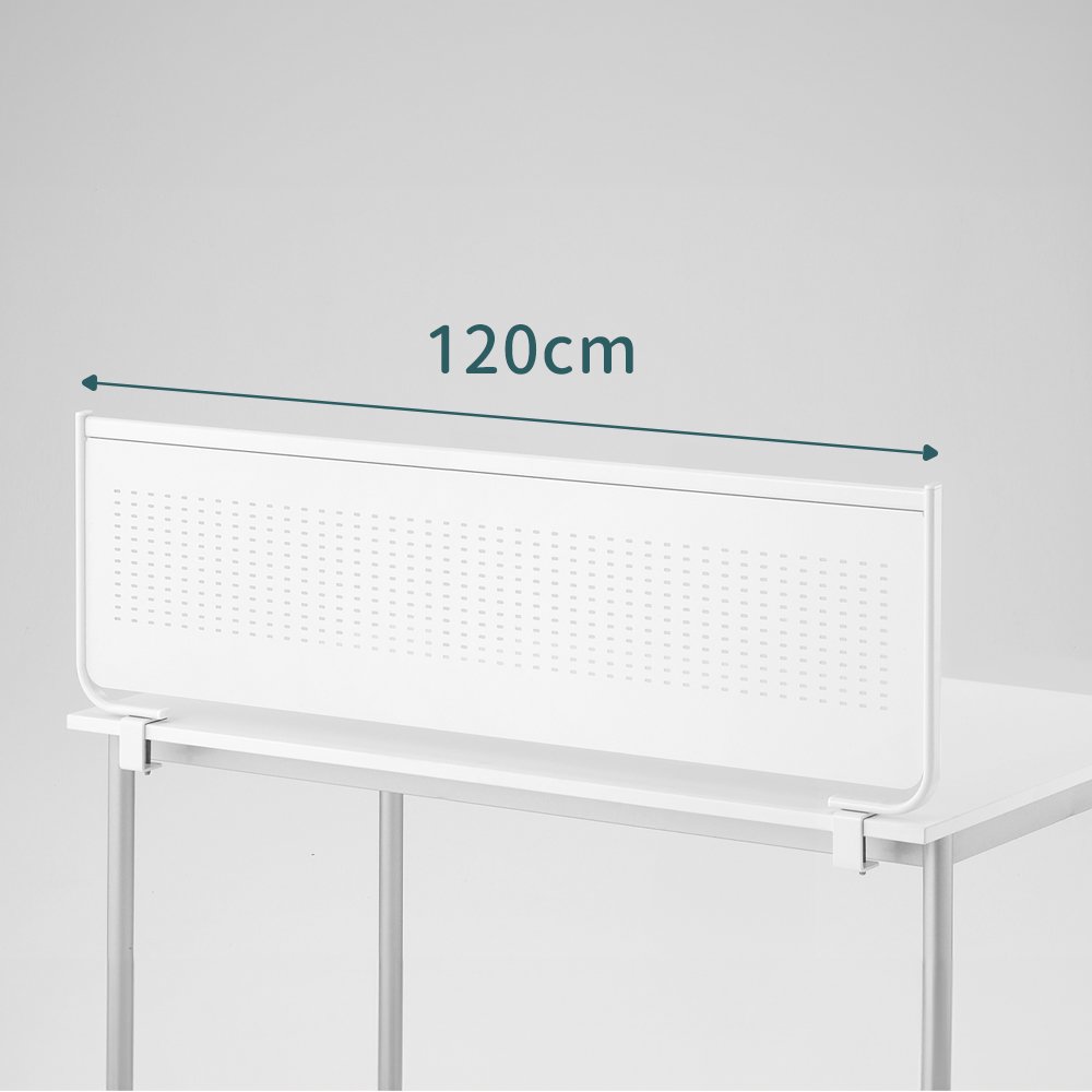 【林製作所】夾具式鐵製洞洞板桌上屏風/隔板/隔屏(寬120cm)