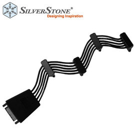 銀欣 SilverStone SST CP06 E4 SATA電源線 1公4母 轉接線