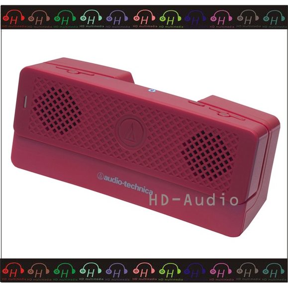 現貨!弘達影音多媒體 audio-technica 鐵三角 AT-SP03BT 紅色 藍牙喇叭 多功能可通話主動式無線藍牙喇叭