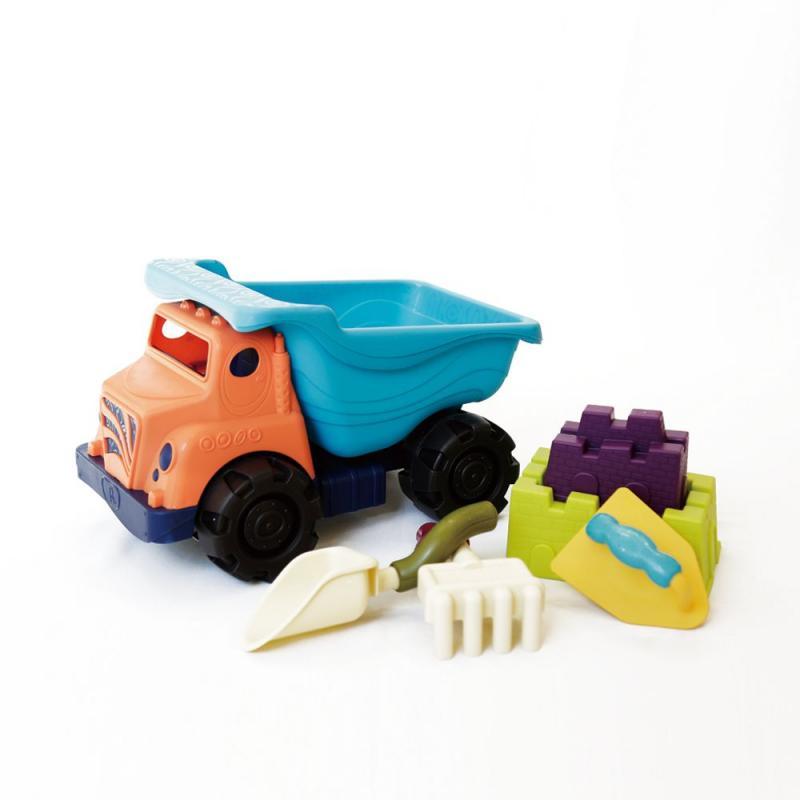 娃娃國★【美國 B.Toys】 交通系列-沙子一卡車．角色扮演．18個月以上．夏日玩水玩沙.車類玩具.角色扮演