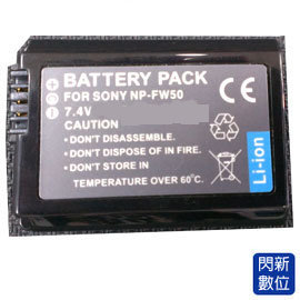 ★閃新★免運費~SONY NP-FW50 副廠電池 (NPFW50) 適用 NEX-5 / NEX-3/A5000/A6000