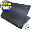 【EZstick】Lenovo ThinkPad T440P 系列專用 Carbon黑色立體紋機身貼 (含上蓋及鍵盤週圍) DIY包膜