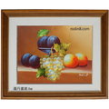 水果畫果實畫-ma32(羅丹畫廊)含框46X56公分(100％手繪)