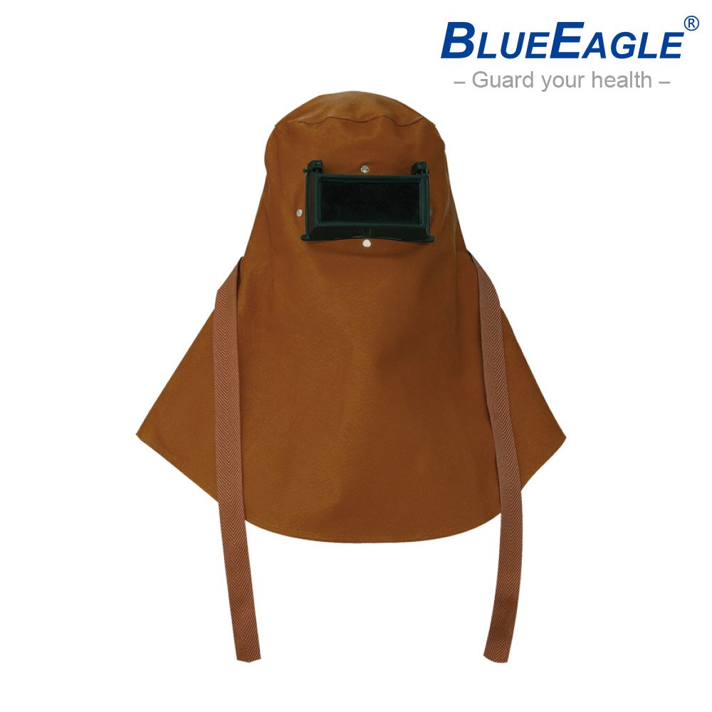 藍鷹牌 電銲 皮頭罩 焊接防護裝備 豬面皮材質 L-901 頭部護具