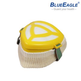 藍鷹牌 防塵口罩 黃色PE材質 防塵面罩組 附棉質墊布及防塵濾棉 10片 台灣製 NP-22*F-2
