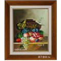 水果畫果實畫-mas46(羅丹畫廊)含框32X37公分(100％手繪)
