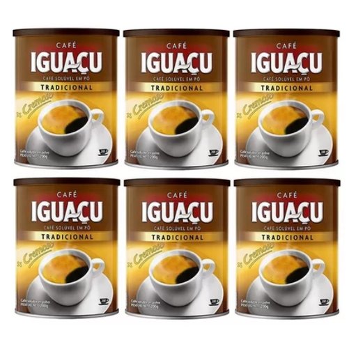 《6瓶》巴西 Cafe Iguacu 伊瓜蘇 頂級冷凍顆粒即溶咖啡 200g 黑咖啡 研磨細粉＊db小舖＊