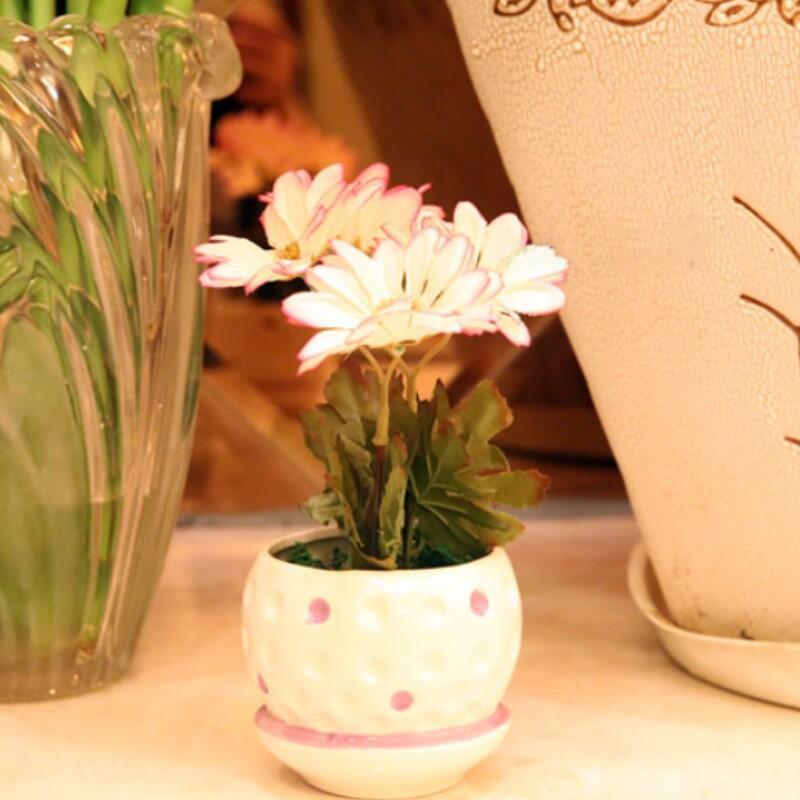 【GL250】仿真陶瓷盆栽 陶瓷花器 迷你盆栽裝飾 盆栽 人造花 出清 不挑款