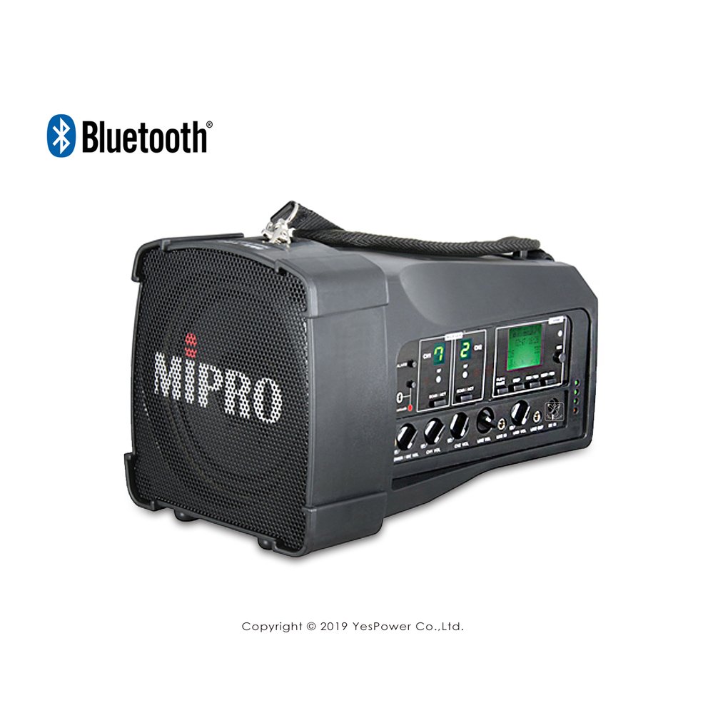 ＊來電優惠＊ MA-100SB MIPRO 50W無線擴音機單頻道/UHF 16頻道選擇/USB.錄放音功能/內建藍芽/附背包