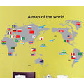 Coobuy創意可移動壁貼 世界地圖【BF1073】DIY組合壁貼/壁紙/牆貼/背景貼