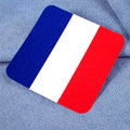 【衝浪小胖】法國旗方形行李箱貼紙／抗ＵＶ、防水／登機箱、旅行箱／世界多國款可收集訂製