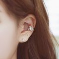PS Mall╭＊韓版質感飾品 葉子麥穗 水鑽耳骨夾 夾式耳環【G751】