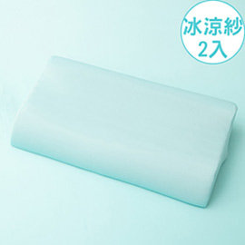 美國NINO1881 台灣製冰涼紗涼感透氣舒眠記憶枕-2入(BG0025PU)