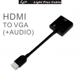 【可超商取貨】LPC-1805 HDMI TO VGA 免電源轉換線(10公分) 含音效 轉接線