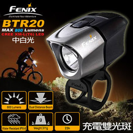 【電筒王 江子翠捷運3號出口】Fenix 專業車燈BTR20 800 流明雙光斑照明