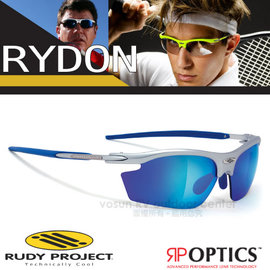 【義大利 Rudy Project】RYDON RP OPTICS 專業抗紫外線鍍銀運動眼鏡.太陽眼鏡.自行車風鏡/UV400防護/SN793911 銀藍色框+藍色鍍銀片