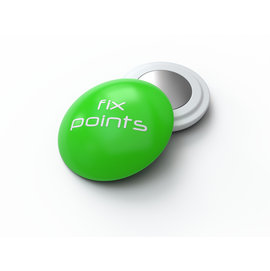 德國騛點/fixpoints號碼布磁扣四顆,不讓別針勾壞衣服布料.簡單,快速,安全.綠底白色Logo!