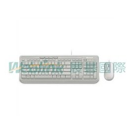 微軟Microsoft 標準滑鼠鍵盤組600 (白色)