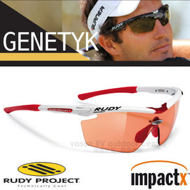 【義大利 Rudy Project】GENETYK- ImpactX 專業防爆變色運動眼鏡.太陽眼鏡.自行車風鏡/100％抗紫外線/SP118469 白框+變色紅片