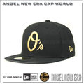 NEW ERA【ANGEL SHOP】MLB 59 YEARS OF THE 59FIFTY 黑 巴爾的摩金鶯 59週年極限量紀念帽