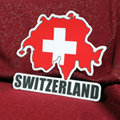 【衝浪小胖】瑞士國旗地圖抗ＵＶ、防水貼紙／Switzerland／世界多國款可收集和訂製
