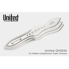 美國聯合刀廠United Cutlery Gil Hibben Hall of Fame 不鏽鋼飛刀-3入-#UC-GH2034