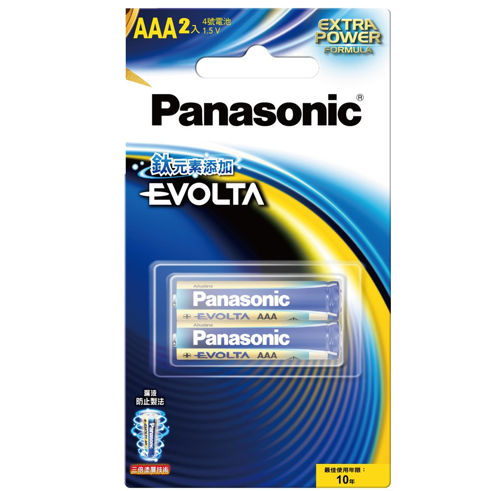 【國際牌Panasonic】EVOLTA超世代 鈦元素 鹼性電池4號2入 吊卡裝(公司貨)