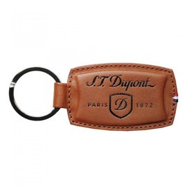 S.T. DUPONT都彭LINE D系列KR標籤棕色鑰匙圈(003054)