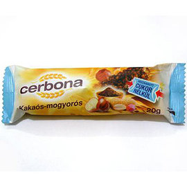 (即期促銷-買一送一) CERBONA歐洲索伯拿無糖纖果棒-榛果巧克力口味1盒(20條/盒)