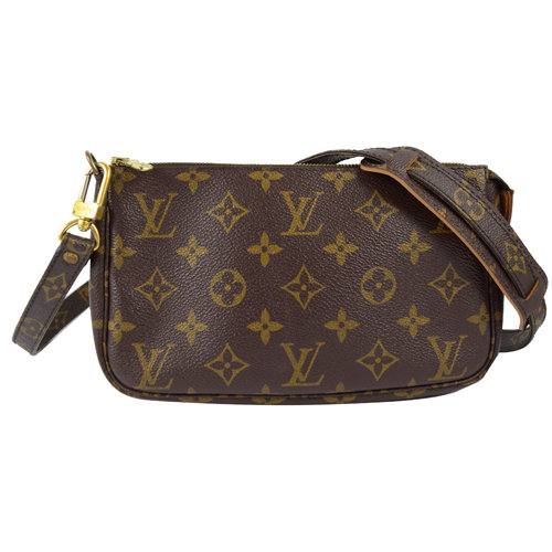 8.5成新】Louis Vuitton LV M51980 經典花紋活動式掛鉤小斜背包#479