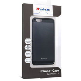 Verbatim 威寶 iPhone 6 4.7吋 鋁合金手機保護殼★附贈9H鋼化玻璃螢幕保護貼★-灰黑色x1