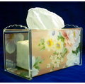 壓克力粉色牡丹花系列-面紙盒