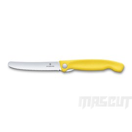 宏均-VICTORINOX 瑞士折疊水果刀/齒刃/黃色-水果刀(不二價) / 6.7836.F8B