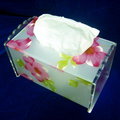壓克力粉色蘭花系列-面紙盒
