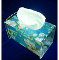 壓克力藍色牡丹花系列-面紙盒