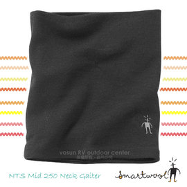 【美國 SmartWool 】NTS Mid 250 Neck Gaiter 美麗諾羊毛 保暖頸圍/雙層雙面針織圍巾.圍脖/登山健行.滑雪_ SC953-001 黑色