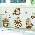Coobuy【YV2725】創意可移動壁貼 牆貼 背景貼 時尚組合壁貼樹 璧貼 磁磚貼 咖啡盆栽