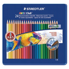 MS14410 ABS 水性色鉛筆24色 (鐵盒) 色鉛筆 STAEDTLER 施德樓【金玉堂文具】