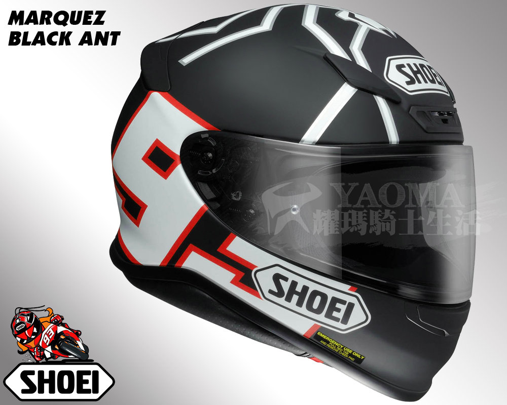 ψ／Helmet_全罩帽／SHOEI安全帽－Z7 / Z-7 (MARQUEZ BLACK ANT黑螞蟻