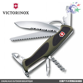 【詮國】瑞士VICTORINOX維氏瑞士刀 - RangerGrip 179 綠黑防滑12用瑞士刀 - 0.9563.MWC4(VN121)