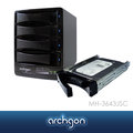 archgon 4-Bay SATA to USB 3.0 &amp; eSATA抽取式硬碟外接盒 MH-3643JSC / 附8公分風扇