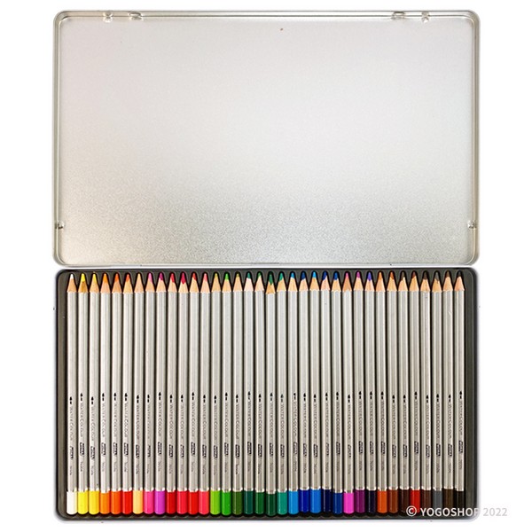 蒙納MONA 水溶性色鉛筆36色/一小盒入(定480) 70506-36 鐵盒裝色鉛筆 