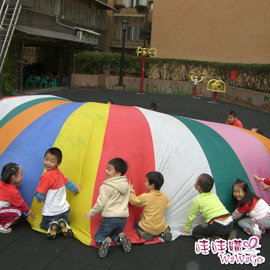 娃娃國★【身體協調玩具-台灣製彩虹氣球傘7M(無把手)】．戶外益智體能活動．3歲以上．團康活動