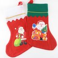 聖誕襪 大彩圖聖誕襪 耶誕襪 綠邊 白邊 中大型 一個入 { 促 40 } 5600