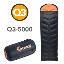 QTACE-Q3-500g-黑橘 羽絨睡袋/露營/登山/背包客