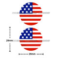 【愛車族購物網】國旗貼紙-圓形 (美國、英國-2款選擇) 2.8 × 2.8 cm-2入