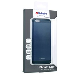 Verbatim 威寶 iPhone 6 Plus 5.5吋 鋁合金手機保護殼(附贈9H鋼化玻璃螢幕保護貼)-灰黑色x1