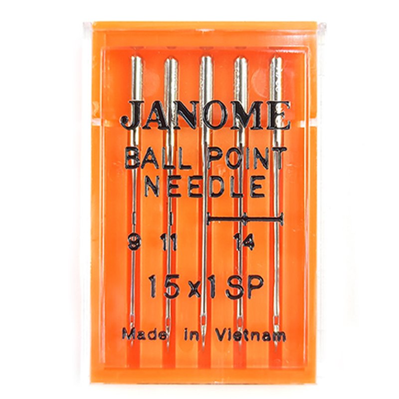JANOME 原廠 高級 家用車針 綜合SP圓針 9/11/14號(適合薄布、彈性布、針織布、一般棉布)各廠牌縫紉機皆可用