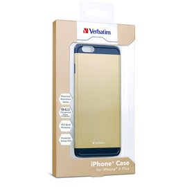 威寶 Verbatim iPhone 6 Plus 5.5吋 鋁合金手機保護殼★附贈9H鋼化玻璃螢幕保護貼★-金色x1